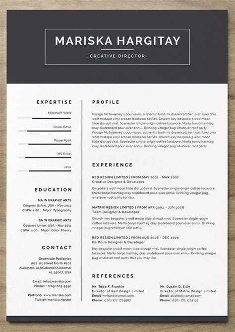 Jobscan's free microsoft word compatible resume templates feature sleek, minimalist designs and are formatted for the applicant tracking systems that. The Best Free Creative Resume Templates of 2019 | Resume ...