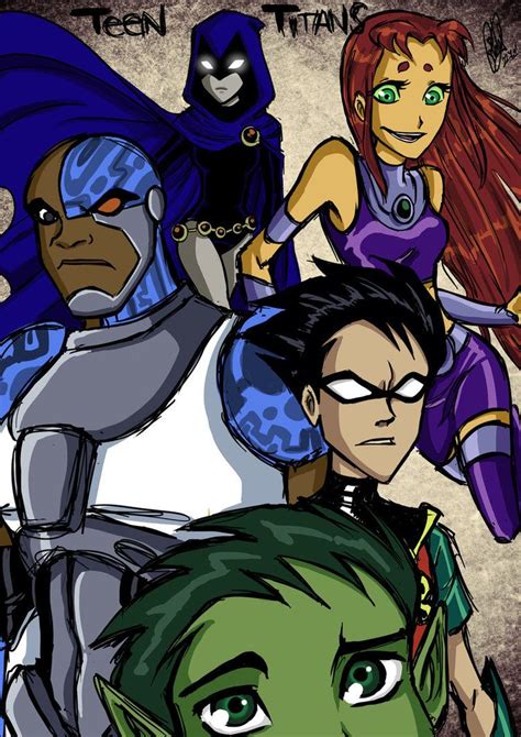 Teen Titans By Gretlusky On Deviantart Original Teen Titans Bbrae