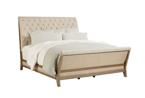 Magnolia Home Camion Eastern King Upholstered Sleigh Bed By Joanna