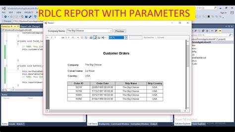 Create Rdlc Report With Parameters C