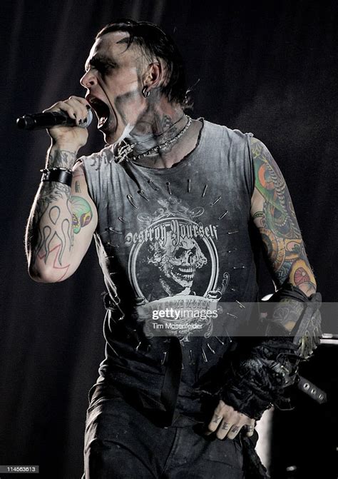 Andy Laplegua Of Combichrist Performs In Support Of The Bands Making