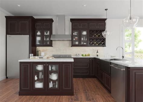 The classic and sleek design of the essex series solid maple face frame, full overlay kitchen cabinet doors and five piece drawer fronts and a natural finished interior all give off a beautiful touch of modern style. Essex Mocha Glaze | Kitchen cabinets, Shop kitchen cabinets