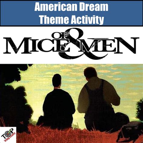 Of Mice And Men American Dream Theme Activity Teaching Resources