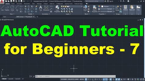 Autocad Tutorial For Beginners 7 Youtube