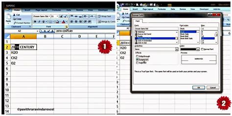 How To Use Superscript And Subscript Text Or Numbers In Excel