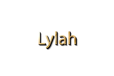 Lylah Name 3d 15733291 Png