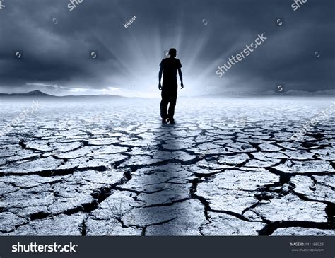Troubled Young Man Walking Into Light Stock Photo 141168928 Shutterstock