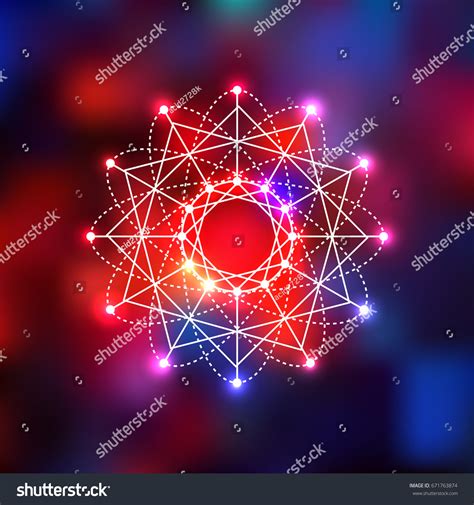 Sacred Geometry Vector Illustration Stock Vector Royalty Free 671763874