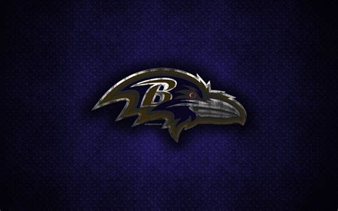 Download Wallpapers Baltimore Ravens American Football Club Metal
