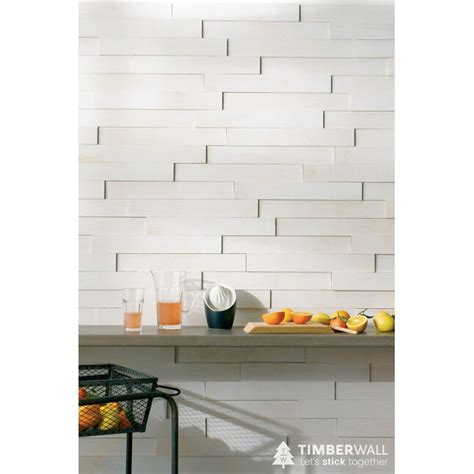 Timberwall Landscape 113 Sq Ft Arctic Wood Wall Plank Kit In The Wall