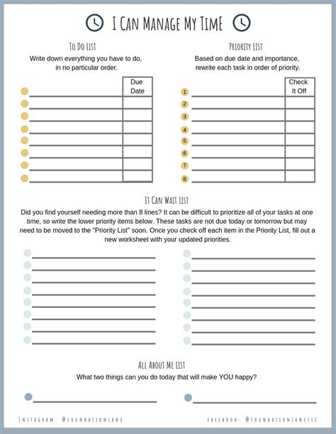 15 Free Time Management Worksheet For Students Adults Artofit
