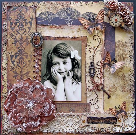 Vintage Layout Using An Image That Was Purchased Online Scrapbooking