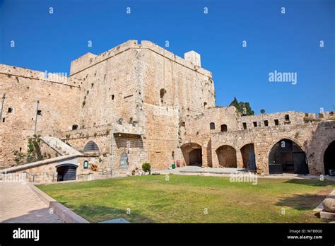 Knight Templar Castle In Ancient Acre Akko Western Galilee Israel