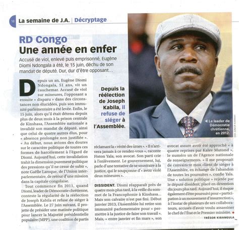 Sportsmodule is looking for football data scouts in lubumbashi, democratic republic of the congo. RDC CONGO: UNE ANNEE EN ENFER/ JEUNE AFRIQUE DU 24/06/2013 ...