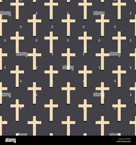 Christian Cross Pattern Simple Illustration Of Christian Cross Vector