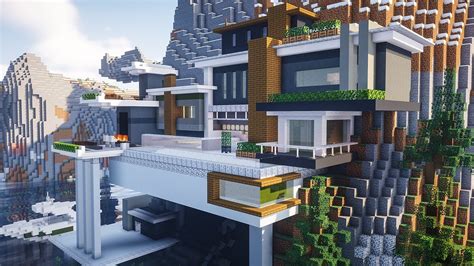 If you want to go way away from the normal, then going the modern route has potential. Ultimate Modern Mountain House | Minecraft Timelapse ...