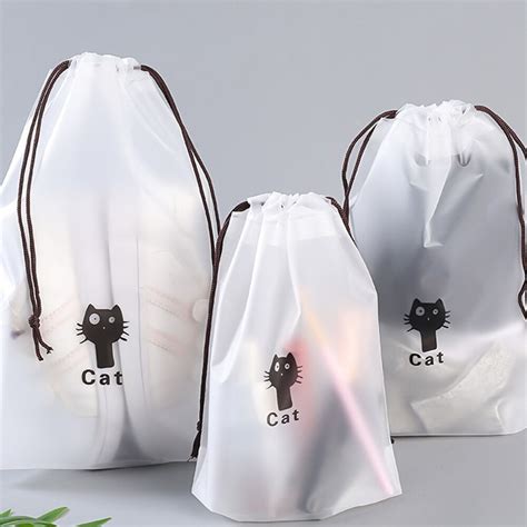 Kantong Pouch Plastik Serut Organizer Drawstring Bag Size Xl 30x35cm