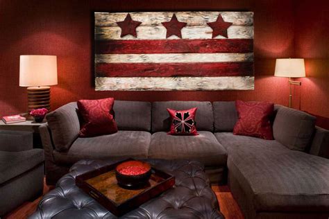 Walls & drywall in washington dc. District of Columbia flag, Weathered Wood One of a kind ...