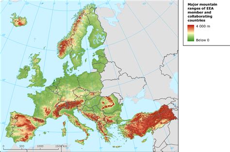 Mountain Ranges In Europe Map Map Vectorcampus Map