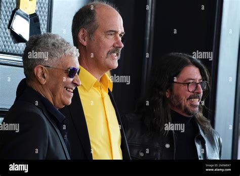 Pat Smear From Left Krist Novoselic And Dave Grohl Arrive At The