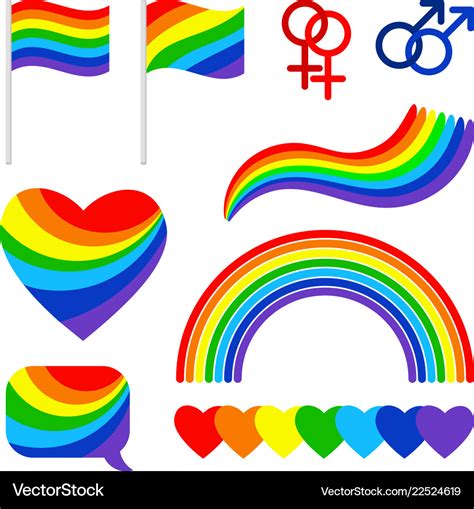 pride signs lgbt rights symbols royalty free vector image