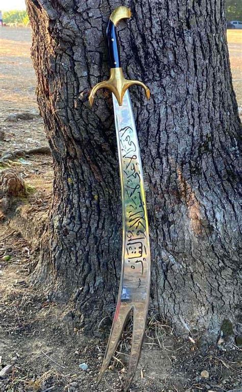 Handcrafted Zulfiqar Alis Sword Handmade 40 Sword With Buffalo Horn