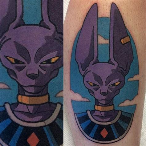 He was created by a japanese author and artist for japanese people to enjoy a spoof of a chinese character who lived in china. Beerus tattoo by Adam Perjatel. #AdamPerjatel #anime # ...
