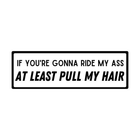 If Youre Gonna Ride My Ass At Least Pull My Hair 85 X Etsy