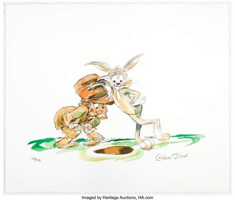 Chuck Jones Rabbit Seasoning Elmer Fudd And Bugs Bunny Signed Lot