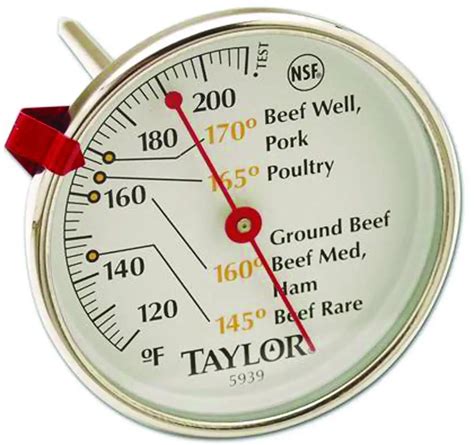 Taylor 5939n Meat Thermometer Large Dial 077784059395 1