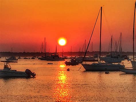 Gorgeous Sunset Over Newport Harbor In Rhode Island Cape Cod Blog