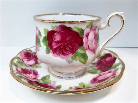 Old English Rose By Royal Albert Tea Cup And Saucer Pink Etsy Australia