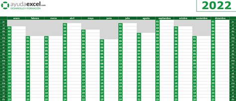Plantillas Calendario Excel 2022 Ayuda Excel