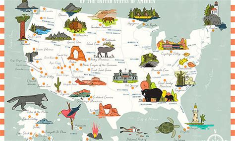 National Parks Of The United States Of America Map Hire An Illustrator