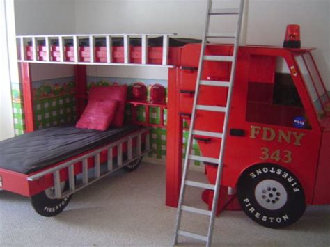 Vintage fire truck photo printfire engine, boys room wall art, photo decor, fire truck room, nursery decor, kids room wall art. Firetruck Bed | Fire truck bedroom, Firetruck bed, Kid beds