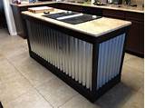 We recently redid our kitchen and bought a galvanized metal table that was made by someone and sold at a local shop. Project done! Galvanized tin on island. | Diy kitchen island