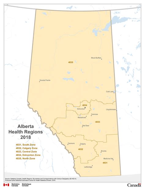 Us canada border map us canada border map counties linking. Map 11 Alberta Health Regions, 2018
