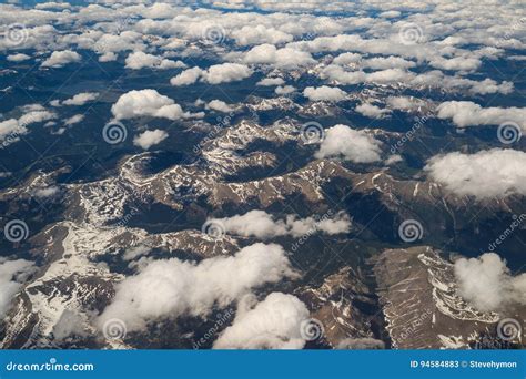 Aerial View Of Rocky Mountains In Colorado Stock Image Image Of View