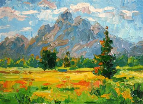 Landscape Impressionism Oil Pastel Art Painting Art