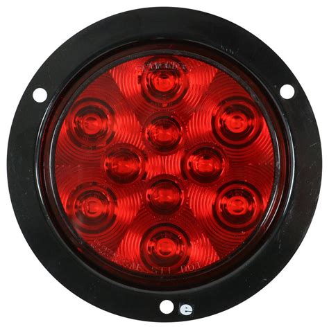 Sealed 4 Round Led Trailer Stop Turn And Tail Light Flange Mount 3