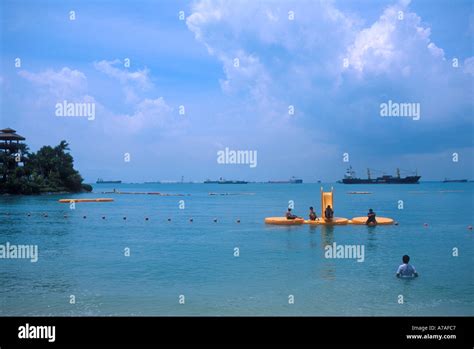 Floating Slide Palawan Beach Sentosa Island Singapore Stock Photo Alamy
