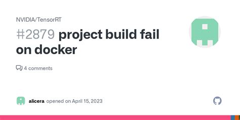 Project Build Fail On Docker · Issue 2879 · Nvidiatensorrt · Github