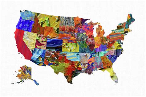 Usa Map 19 Digital Art By Malinda Spaulding