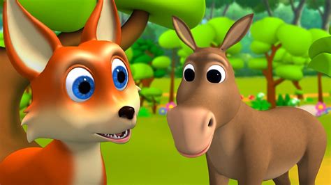 The Fox And Donkey Telugu Story నక్క మరియు గాడిద నీతి కధ 3d Animated