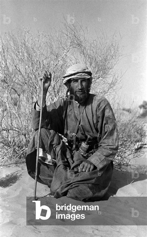 Portrait Of Wilfred Thesiger Sitting In The Wadi Al ‘ayn Oman
