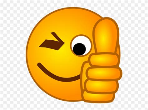 Image Smiley Face With Thumbs Up Png Clipart Pinclipart