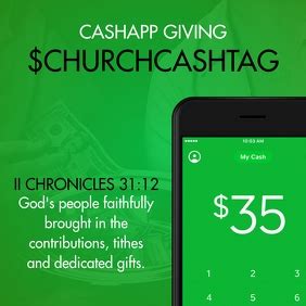 Cash app is a mobile phone service that allows you to make and receive payments from other people and institutions. Cash App Giving Template | PosterMyWall
