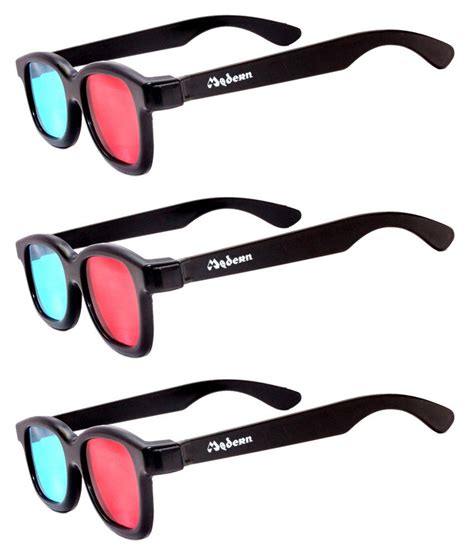 Buy Modern Anaglyph Red And Blue 3d Glasses Set Of 3 Online At Best Price In India Snapdeal