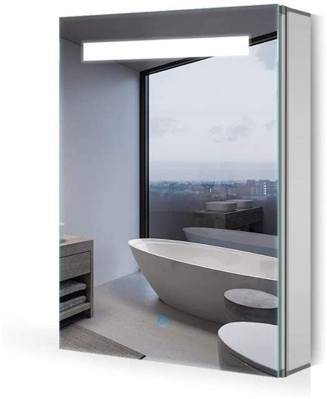 C6213 Quavikey® Led Illuminated Bathroom Mirror Cabinet Aluminum