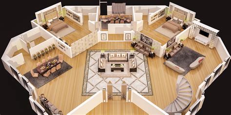 5 Beautiful Luxury House Interior 3d Model